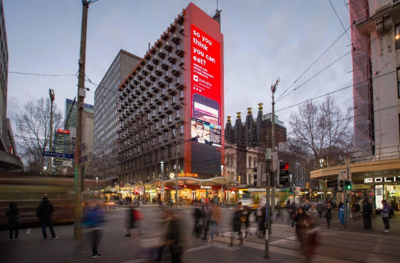 Bourke Street Mall large screen, Melbourne, Australia