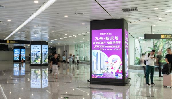 珠海金湾机场1F国内到达行李提取厅灯箱