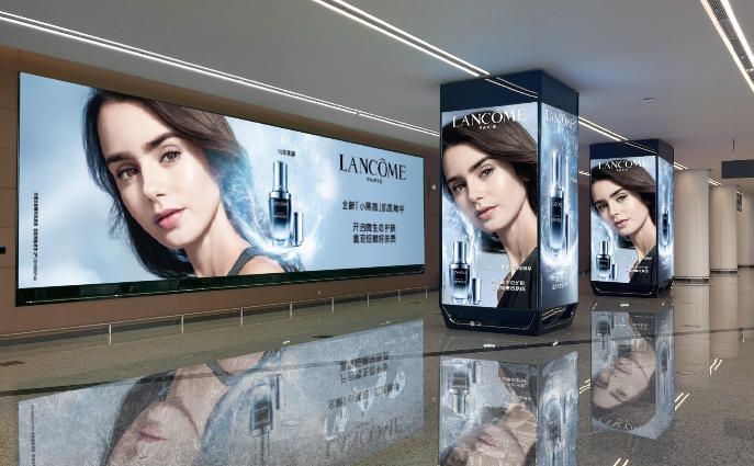 Tianfu Airport T2 Baggage Arrival Hall North and South Entrance Wall Column Light Box