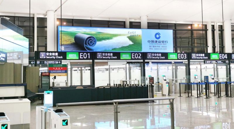 宁波栎社国际机场T2国内出发候机区灯箱