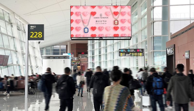 Chengdu Tianfu International Airport T2 Mixed-Flow Layer Flag Light Box
