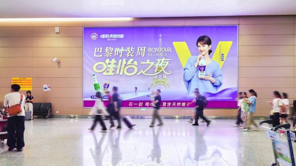 Lightbox in the domestic arrival baggage hall, Terminal 3 of Chongqing Jiangbei International Airport