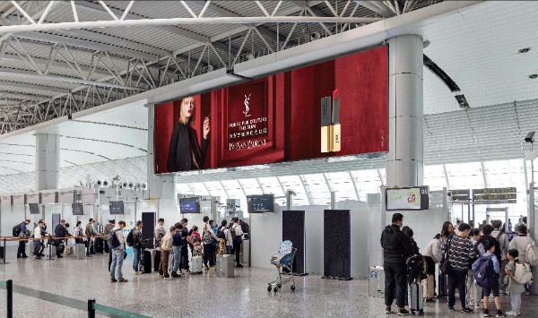 广州白云国际机场T1三层B区安检口LED