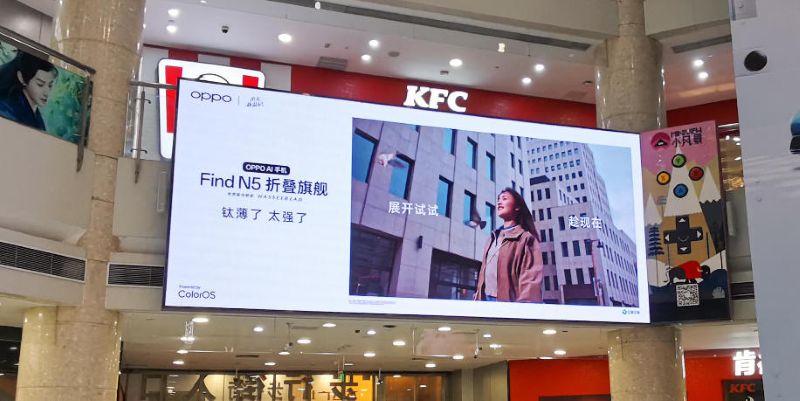 万达广场(成都锦华店)2号门2层中庭LED