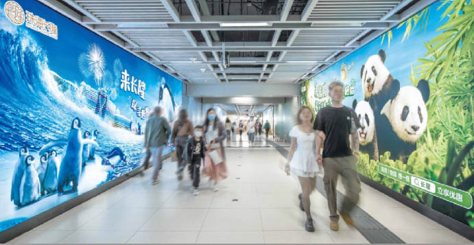 Wuhan Metro Chuhe Hanjie Station brand channel advertisement
