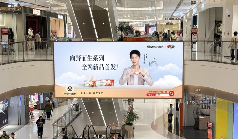 龙湖长沙月亮岛天街1号门2层中庭LED