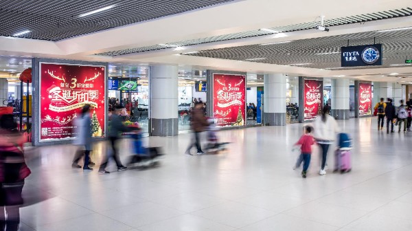 海口美兰机场T1一层到达厅到达通廊灯箱