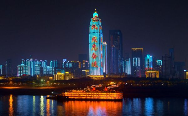 武汉天悦外滩金融中心灯光秀