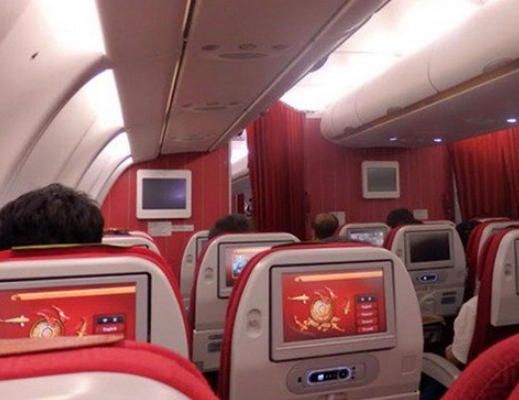 In-flight television advertisement on Hong Kong Airlines