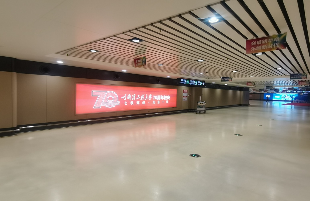 长春龙嘉机场T2一层到达大厅接机口灯箱