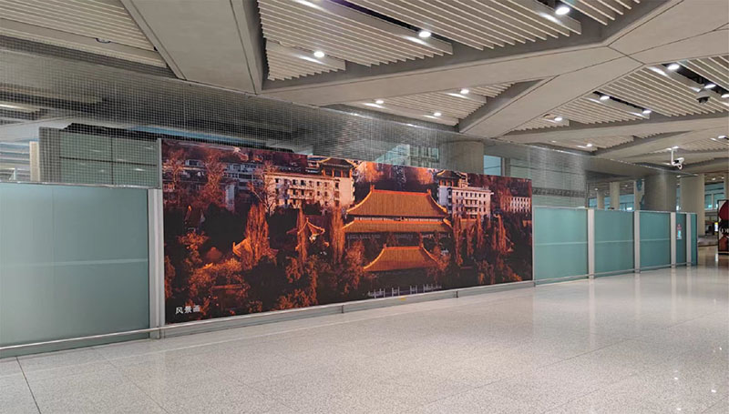 Beijing Capital Airport T3 Second Floor Baggage Hall Corridor Light Box