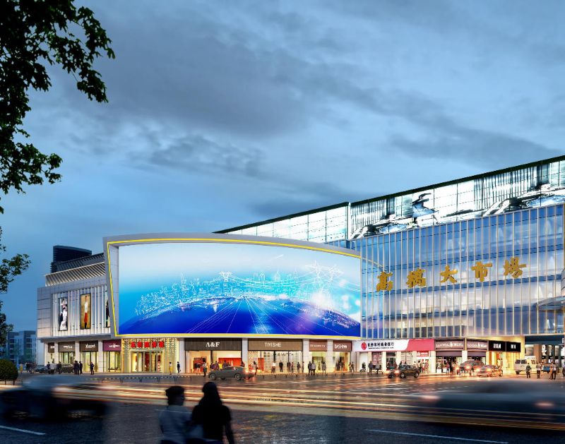 长沙东二环高桥大市场西门LED大屏