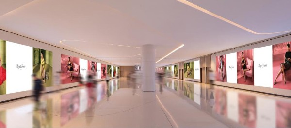 深圳湾万象城地铁通道连廊B区LED