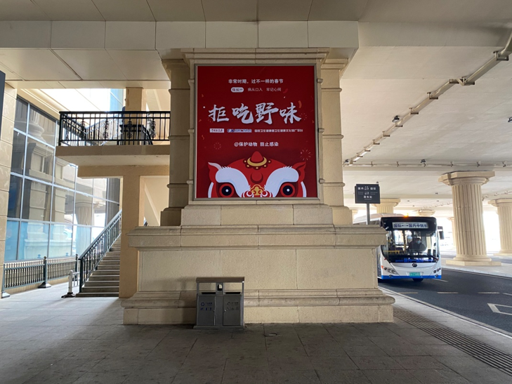 哈尔滨太平国际机场T2国内通道包柱灯箱