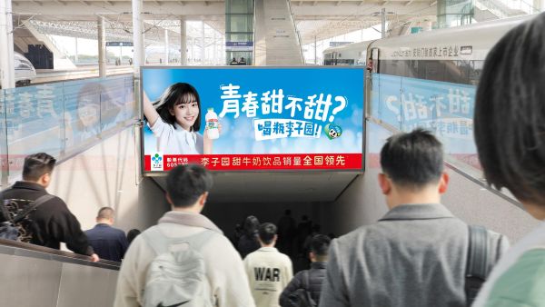 嘉兴南站站台层梯顶灯箱
