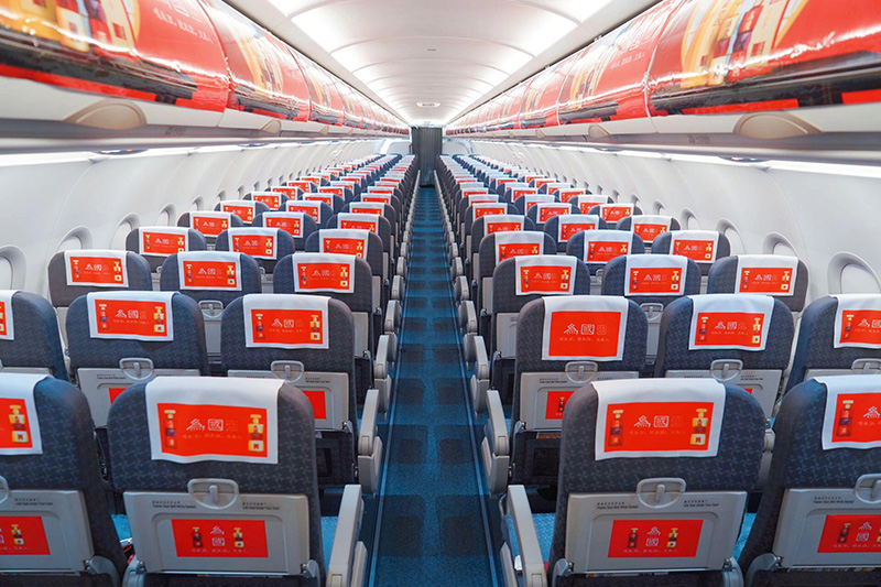 China Southern Airlines advertising aircraft cabin luggage rack painting